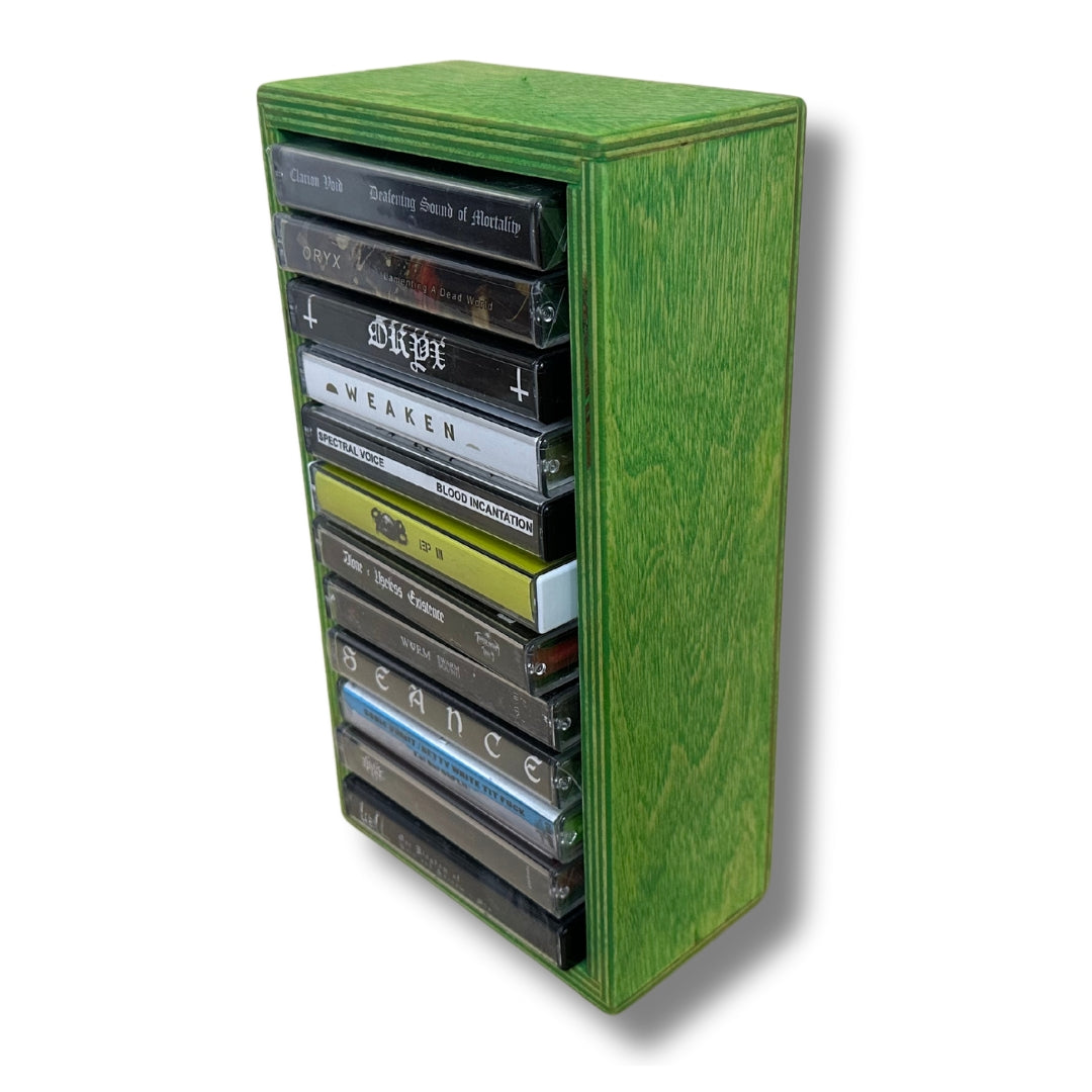 12 Cassette Tape Rack (Wooden)