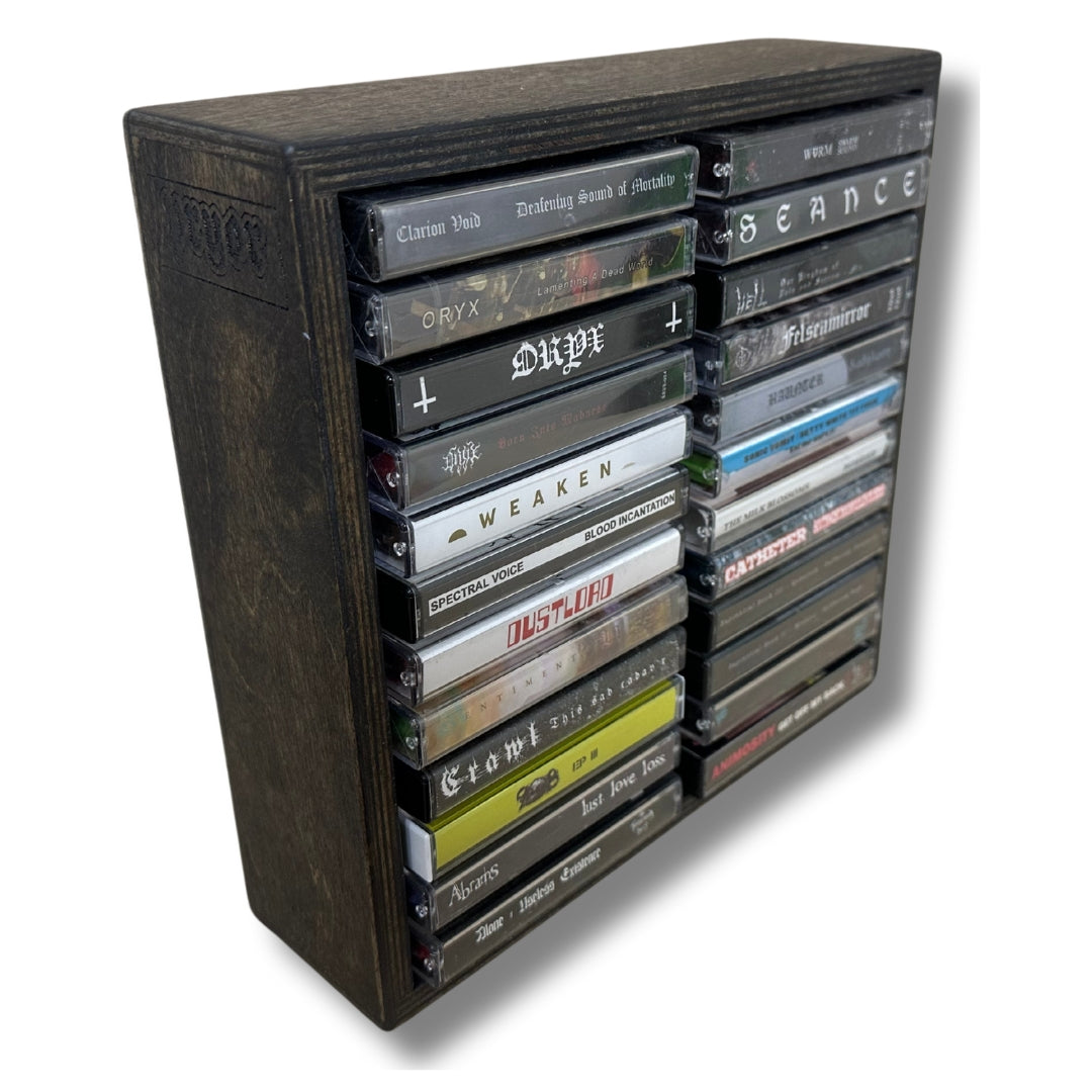 24 Cassette Tape Rack (Wooden) – Pryor Custom Craft