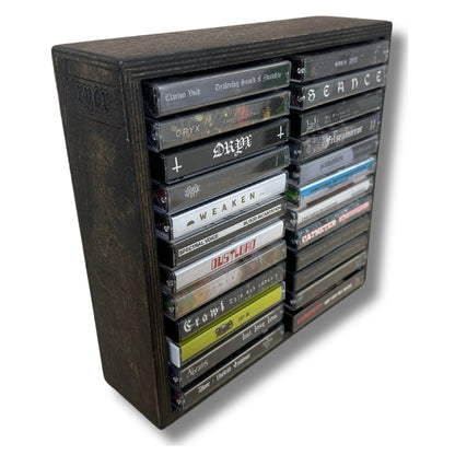 24 Cassette Tape Rack (Wooden)