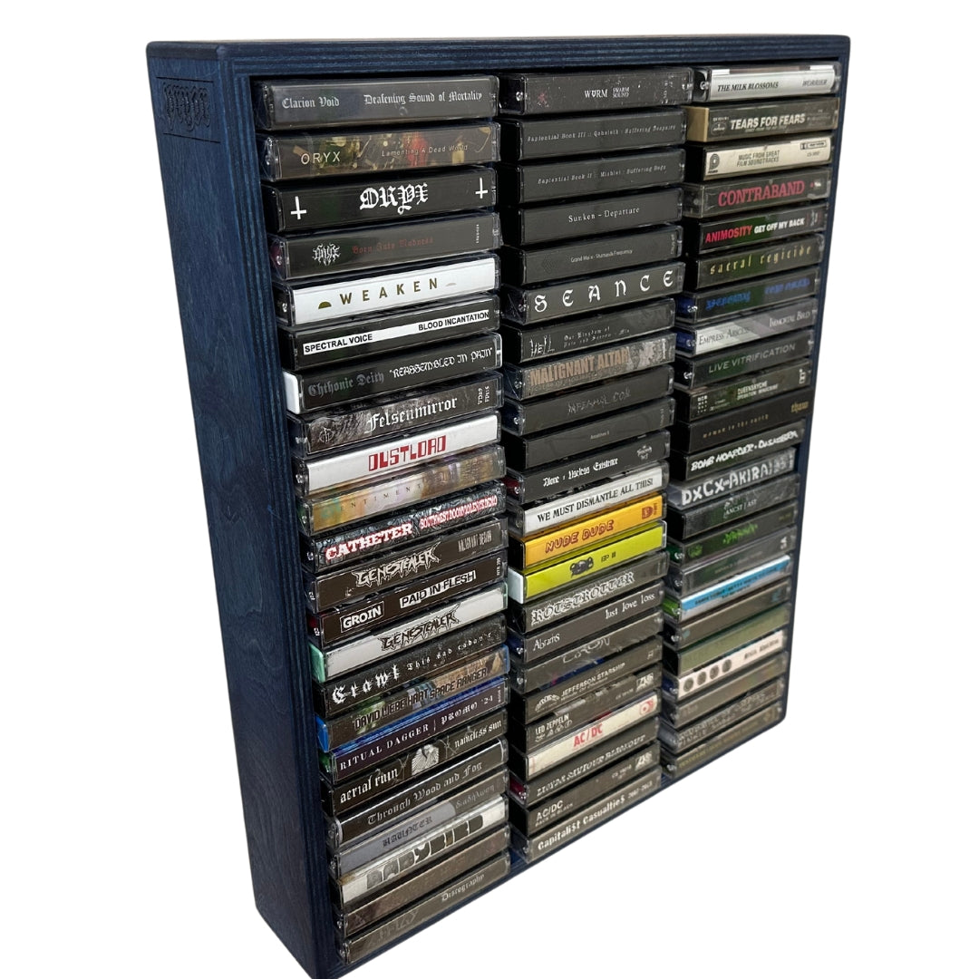 69 Cassette Tape Rack (Wooden)