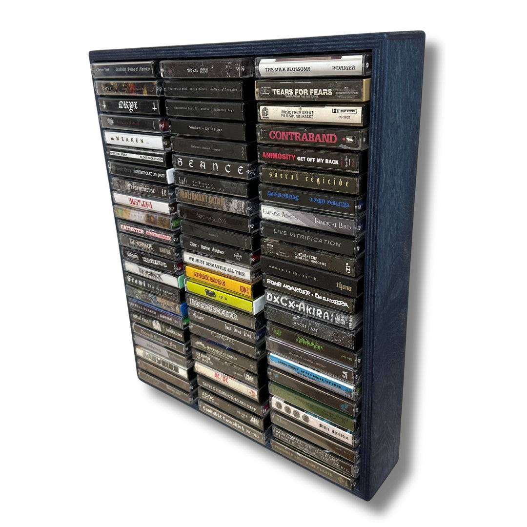 69 Cassette Tape Rack (Wooden)