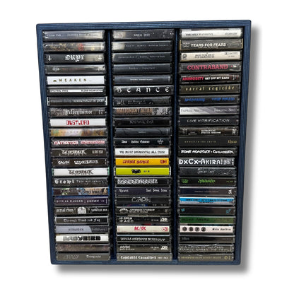 69 Cassette Tape Rack (Wooden)